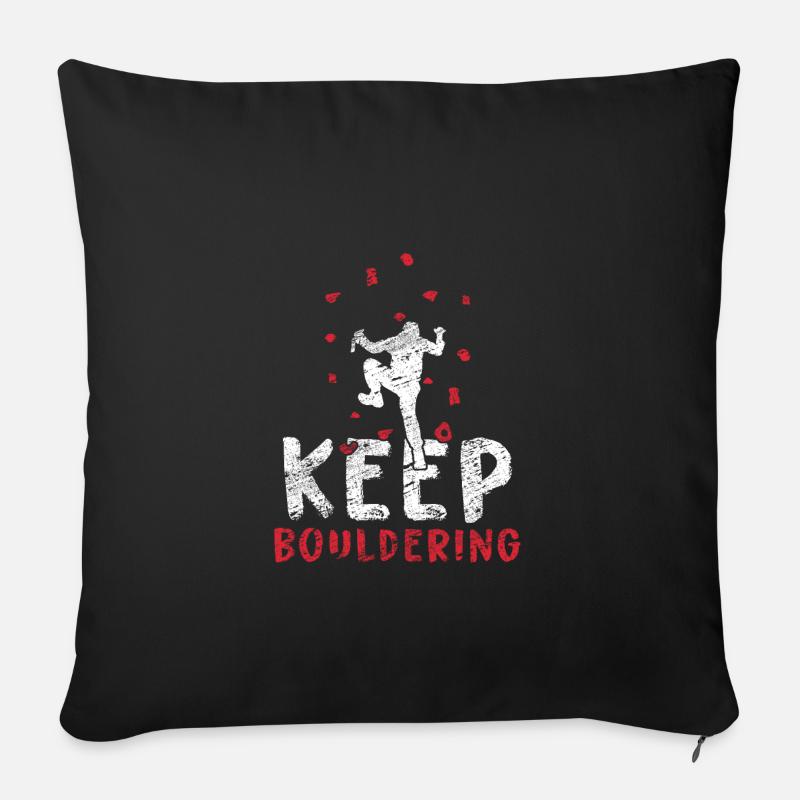 Bouldern - Sofakissenbezug 45 x 45 cm - Schwarz