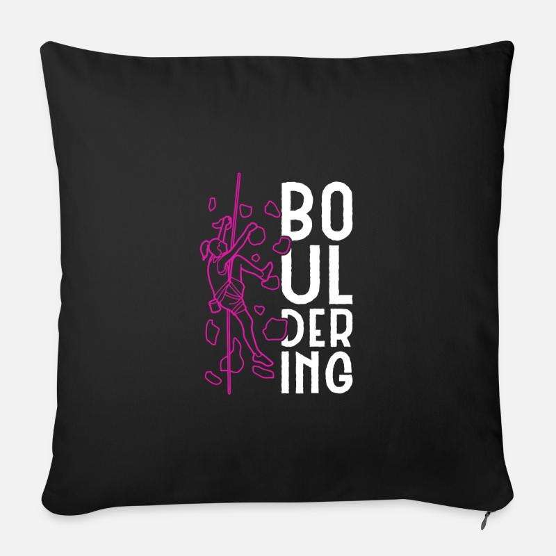 Bouldern - Sofakissenbezug 45 x 45 cm - Schwarz