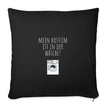Anti-Fasching Anti-Karneval Kostüm - Sofakissenbezug 45 x 45 cm - Schwarz - Vorne