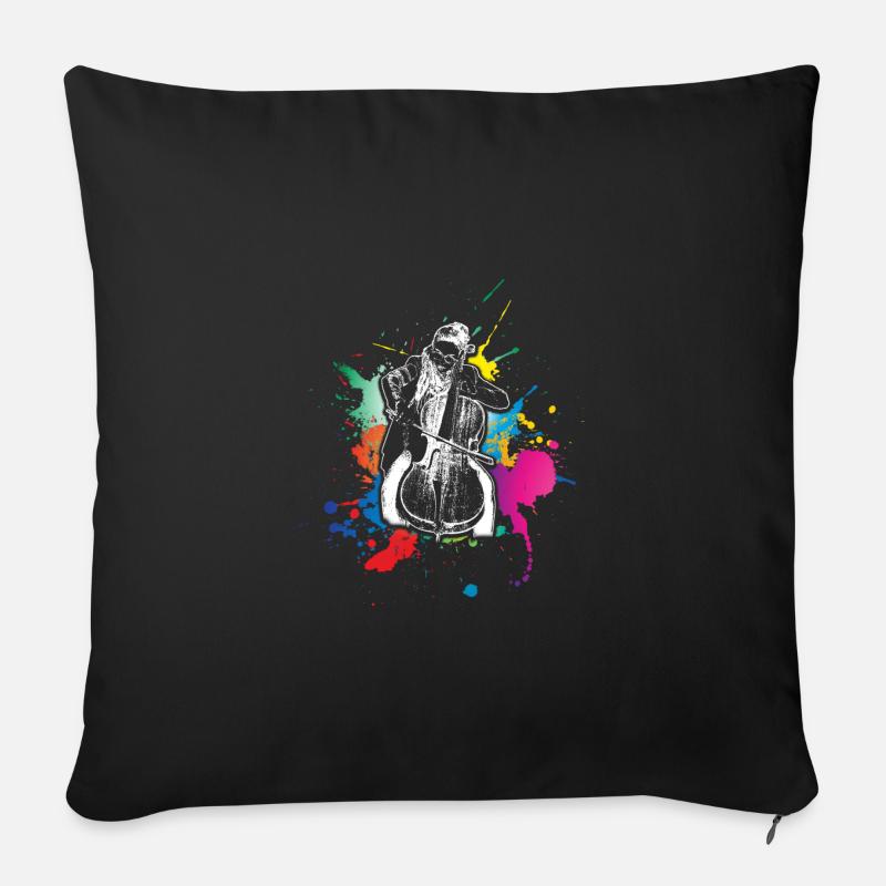 Cello - Sofakissenbezug 45 x 45 cm - Schwarz