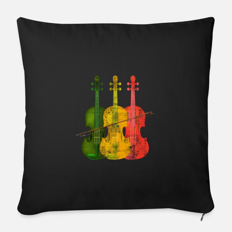Cello - Sofakissenbezug 45 x 45 cm - Schwarz