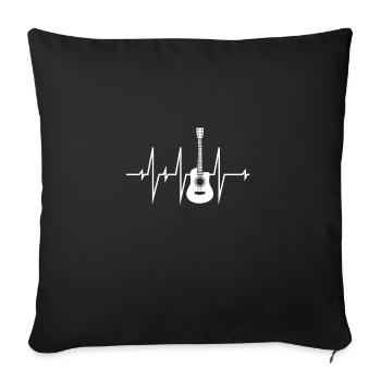 Guitar musician - Sofa pillowcase 17,3'' x 17,3'' (45 x 45 cm) - black - Front