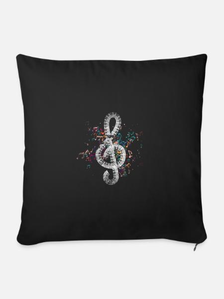 Klavier Pianospieler Musiker - Sofakissenbezug 45 x 45 cm - Schwarz