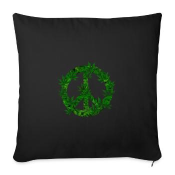 Signe de paix - Housse de coussin décorative 45 x 45 cm - noir - Devant