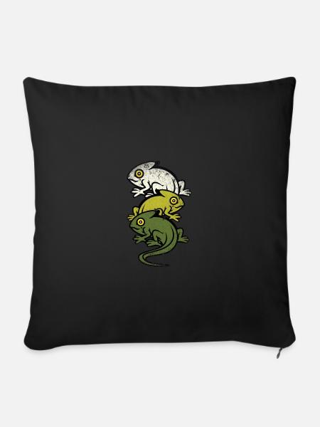 Chameleon - Sofakissenbezug 45 x 45 cm - Schwarz