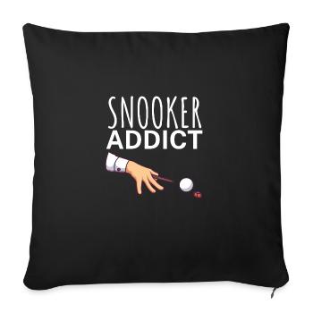 Snooker addict - Sofakissenbezug 45 x 45 cm - Schwarz - Vorne