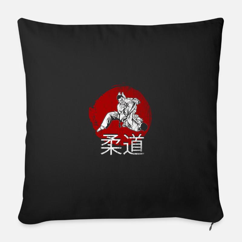 Judo - Sofakissenbezug 45 x 45 cm - Schwarz