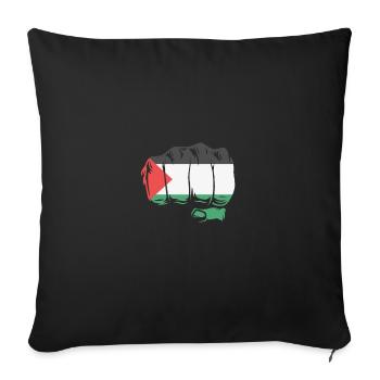 Palestine Faust Palestinian - Sofa pillowcase 17,3'' x 17,3'' (45 x 45 cm) - black - Front