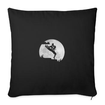 Combattant de Taekwondo Corée - Housse de coussin décorative 45 x 45 cm - noir - Devant