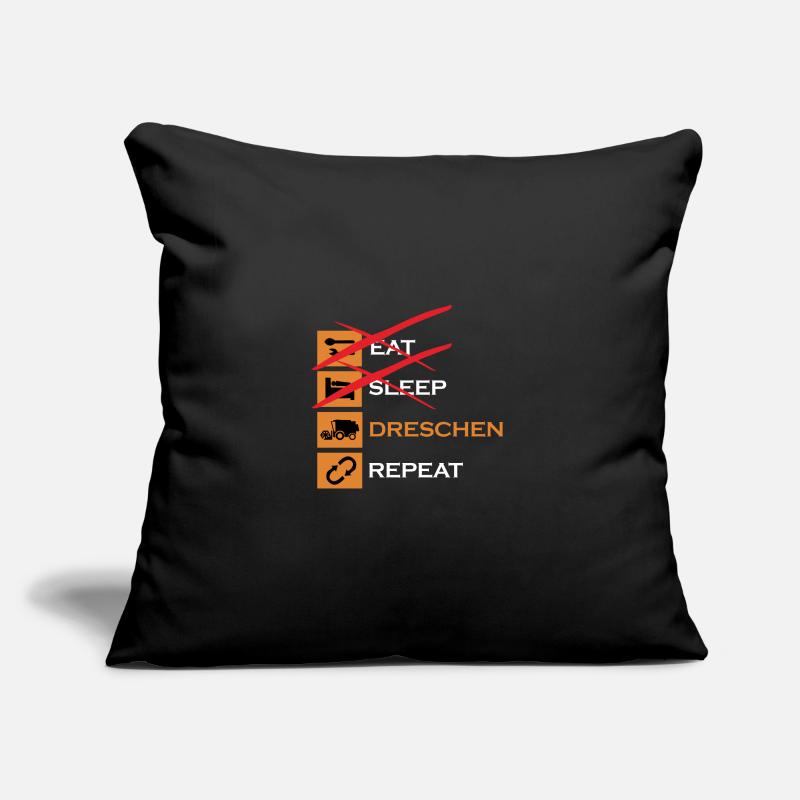 Eat sleep threshing repeat gift idea Sofa pillowcase 17,3'' x 17,3'' (45 x 45 cm)