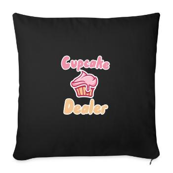 Cupcake-Händler - Sofakissenbezug 45 x 45 cm - Schwarz - Vorne