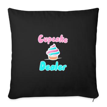 Cupcake-Händler - Sofakissenbezug 45 x 45 cm - Schwarz - Vorne