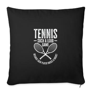Tennisspieler - Sofakissenbezug 45 x 45 cm - Schwarz - Vorne