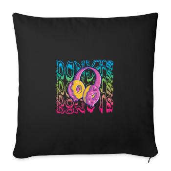 Donuts - Sofakissenbezug 45 x 45 cm - Schwarz - Vorne