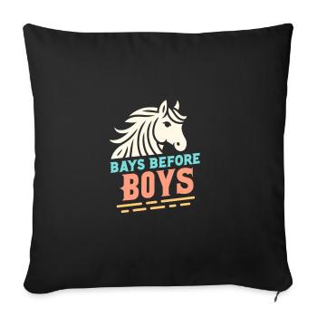 Buchten vor Jungen - Sofakissenbezug 45 x 45 cm - Schwarz - Vorne