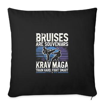 Blutergüsse sind Souvenirs Krav Maga - Sofakissenbezug 45 x 45 cm - Schwarz - Vorne