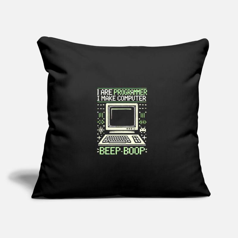 Ich bin Programmierer Ich mache Computer Piep Boop Sofakissenbezug 45 x 45 cm