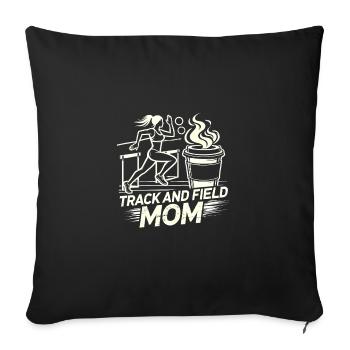Leichtathletik-Mama - Sofakissenbezug 45 x 45 cm - Schwarz - Vorne