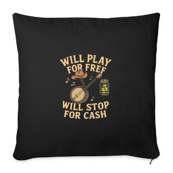 Will kostenlos spielen Will aufhören für Bargeld - Sofakissenbezug 45 x 45 cm - Schwarz - Vorne