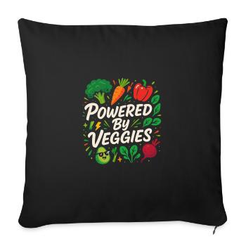 Angetrieben von Veggies - Sofakissenbezug 45 x 45 cm - Schwarz - Vorne