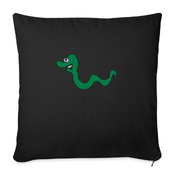 ver - Housse de coussin décorative 45 x 45 cm - noir - Devant