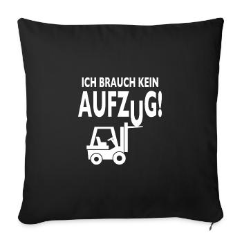 Staplerfahrer Lagerist Gabelstaplerfahrer Stapler - Sofakissenbezug 45 x 45 cm - Schwarz - Vorne