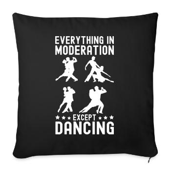 Dancing Slogan Ballroom Couple Dance Dance Floor - Sofa pillowcase 17,3'' x 17,3'' (45 x 45 cm) - black - Front