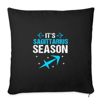 Zodiac sign Sagittarius - Sofa pillowcase 17,3'' x 17,3'' (45 x 45 cm) - black - Front