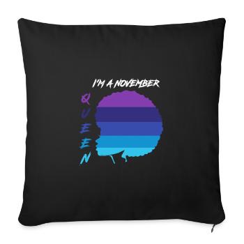 Signe du zodiaque Scorpion - Housse de coussin décorative 45 x 45 cm - noir - Devant