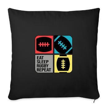 Rugby Rugby Player Rugby Season Rugbytime - Sofa pillowcase 17,3'' x 17,3'' (45 x 45 cm) - black - Front