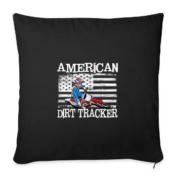 American Dirt Tracker - Sofakissenbezug 45 x 45 cm - Schwarz - Vorne