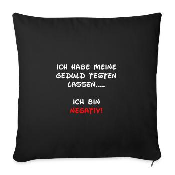 Lustige Spruch Motivation - Sofakissenbezug 45 x 45 cm - Schwarz - Vorne