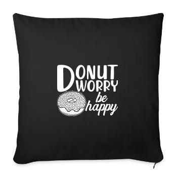Donuts - Sofakissenbezug 45 x 45 cm - Schwarz - Vorne