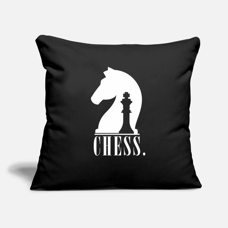 Jeu d'échecs Jeu d'échecs Springer Housse de coussin décorative 45 x 45 cm