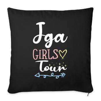 Jga Bachelorette Girls Tour - Housse de coussin décorative 45 x 45 cm - noir - Devant