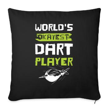 Darts Players - Sofa pillowcase 17,3'' x 17,3'' (45 x 45 cm) - black - Front