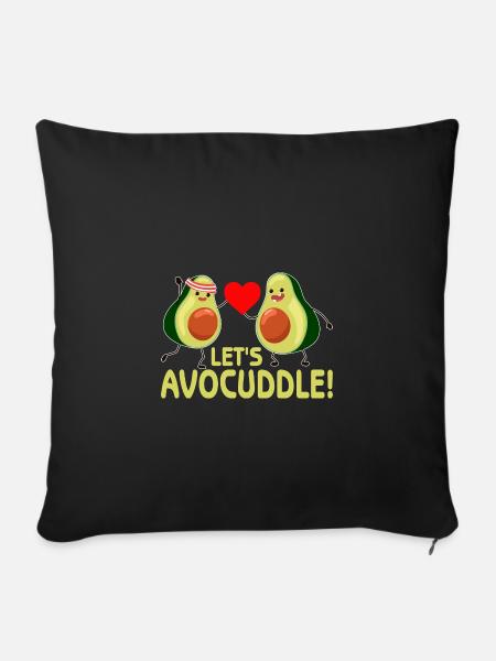 Lasst uns avocuddle! - Sofakissenbezug 45 x 45 cm - Schwarz
