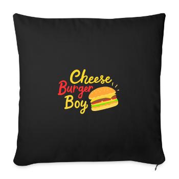 Cheeseburger Boy - Sofakissenbezug 45 x 45 cm - Schwarz - Vorne