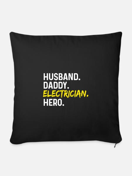 Ehemann Daddy Electricia Held - Sofakissenbezug 45 x 45 cm - Schwarz