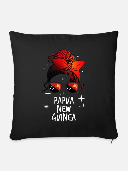 Papua-Neuguinea - Sofakissenbezug 45 x 45 cm - Schwarz