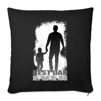 Daddy best dad ever boy - Sofakissenbezug 45 x 45 cm - Schwarz - Vorne