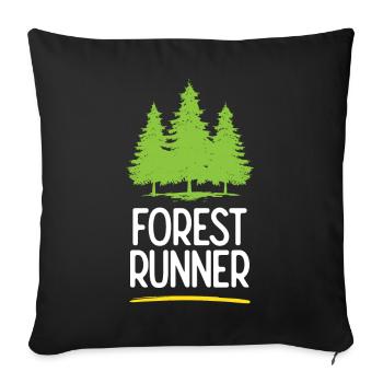 Forest Runner - Sofa pillowcase 17,3'' x 17,3'' (45 x 45 cm) - black - Front