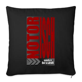 Emploi salarié notoirement sous-payé - Housse de coussin décorative 45 x 45 cm - noir - Devant