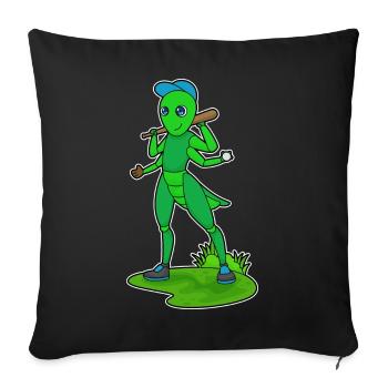 Caterpillar Baseball Batte - Housse de coussin décorative 45 x 45 cm - noir - Devant