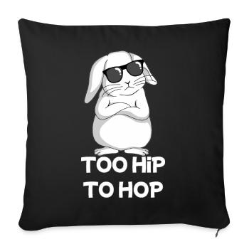 Lapin de Pâques Enfants Lapin de Pâques Lapin - Housse de coussin décorative 45 x 45 cm - noir - Devant