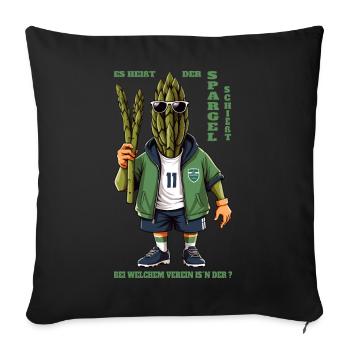 Asparagus Association - Sofa pillowcase 17,3'' x 17,3'' (45 x 45 cm) - black - Front