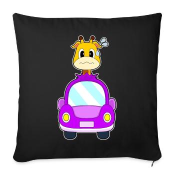 Giraffe Car - Sofa pillowcase 17,3'' x 17,3'' (45 x 45 cm) - black - Front