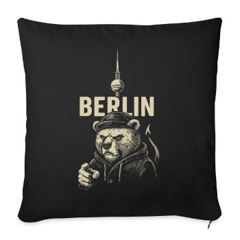Capital Rebel - Sofa pillowcase 17,3'' x 17,3'' (45 x 45 cm) - black - Front