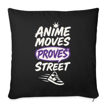 Anime Dance Streetwear Manga Hip Hop Otaku Crew - Sofakissenbezug 45 x 45 cm - Schwarz - Vorne