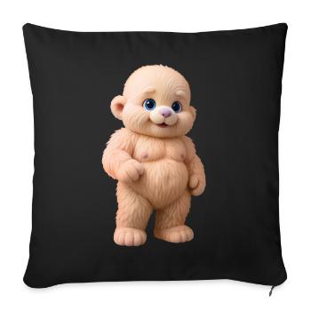 TEDDY BEAR PLUSH - baby & kids - Housse de coussin décorative 45 x 45 cm - noir - Devant